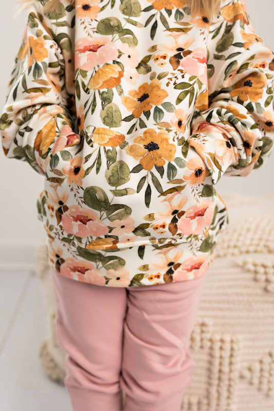 Boho Floral Bamboo Hoodie