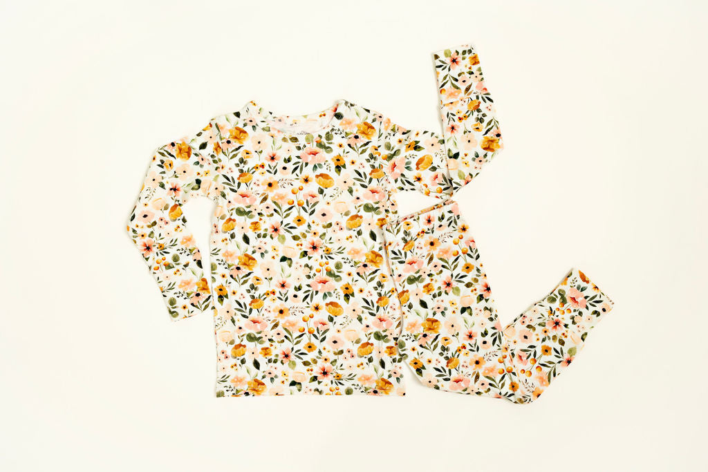 Bamboo Toddler Two-Piece Pajama Boho Floral