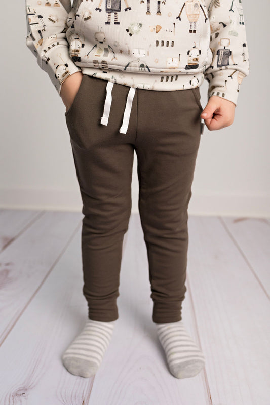 Ash Brown Bamboo Jogger Pants