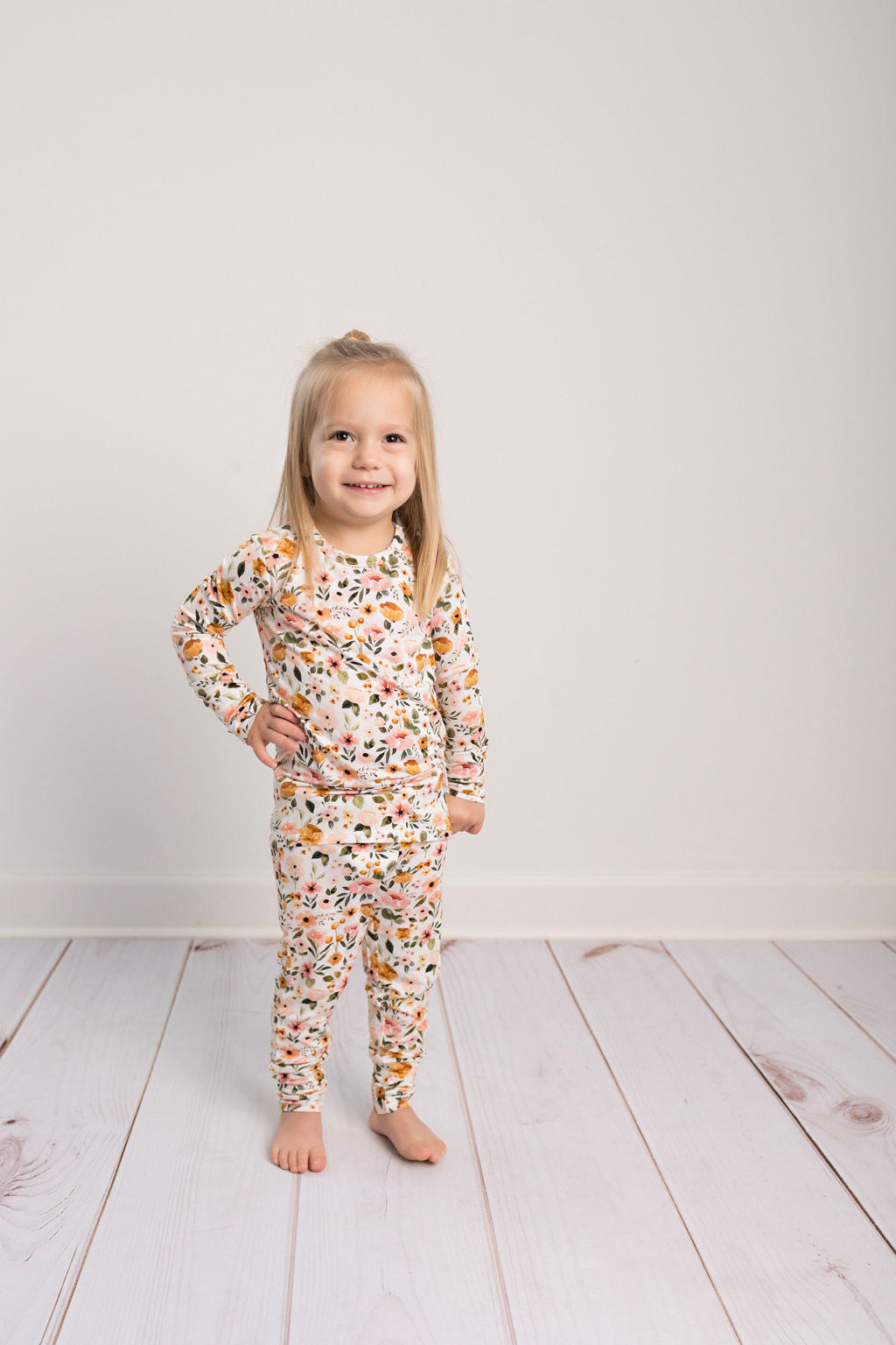 Bamboo Toddler Two-Piece Pajama Boho Floral