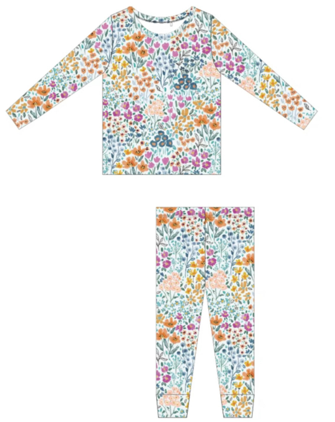 Bamboo Toddler Two-Piece Pajama Fields of Spring