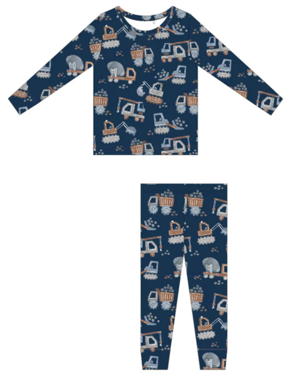 Bamboo Toddler Two-Piece Pajama Construction Crew