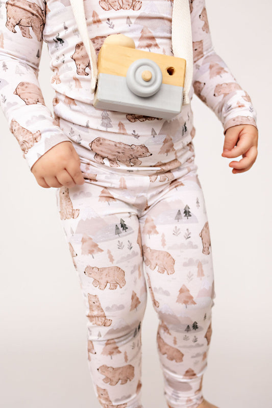 Bamboo Toddler Two-Piece Pajama Mountain Bears