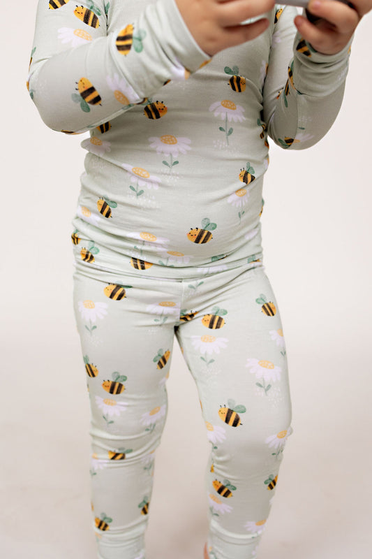 Bamboo Toddler Two-Piece Pajama Bumble Bees