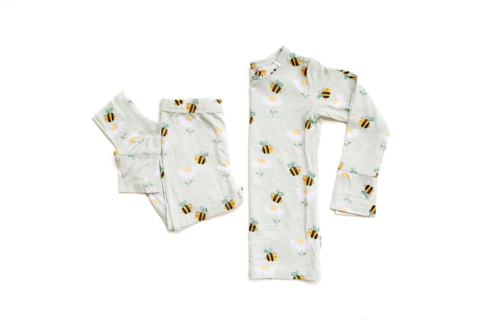 Bamboo Toddler Two-Piece Pajama Bumble Bees