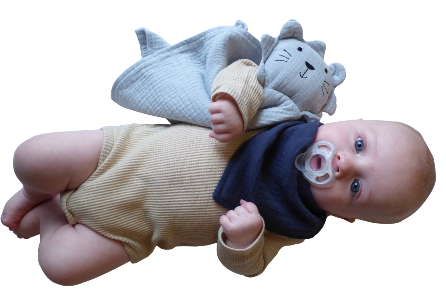 Organic Cotton Navy Bandana Bib
