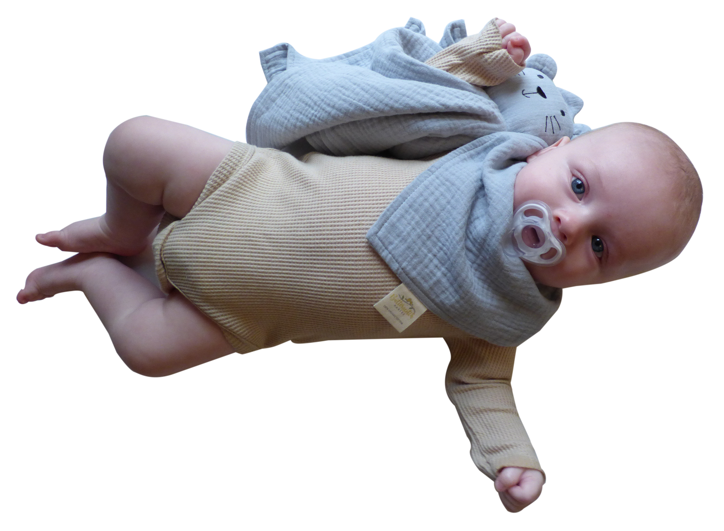 Organic Cotton Blue Grey Bandana Bib