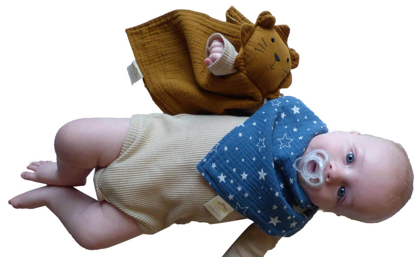Organic Cotton Blue Star Bandana Bib