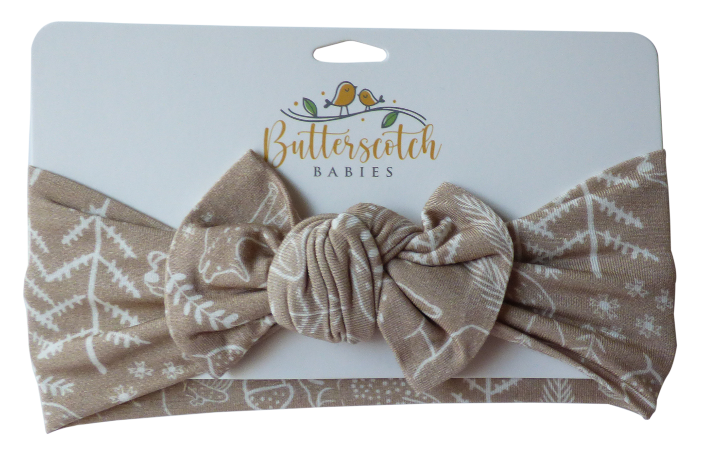 Bamboo Headband Taupe Woodland Animal