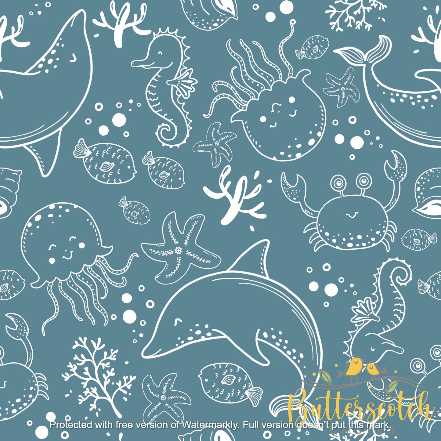 Bamboo Toddler Two-Piece Pajama Sea Life