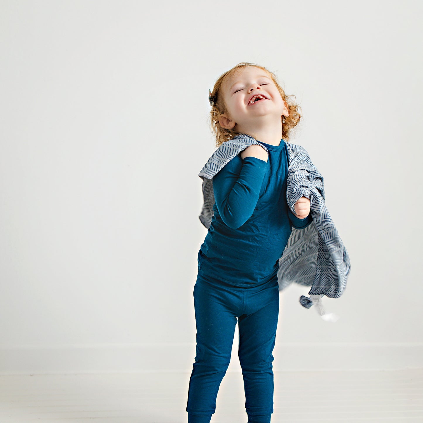 Bamboo Toddler Two-Piece Pajama Peacock Blue