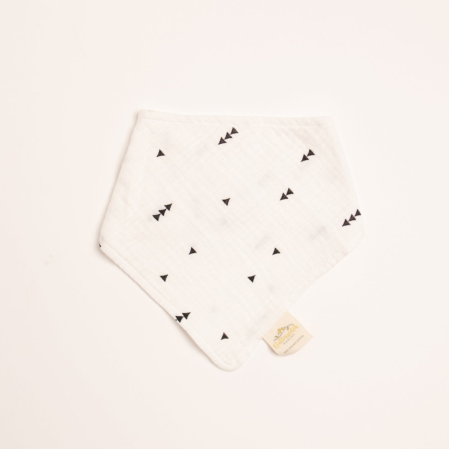 Organic Cotton White Arrow Bandana Bib