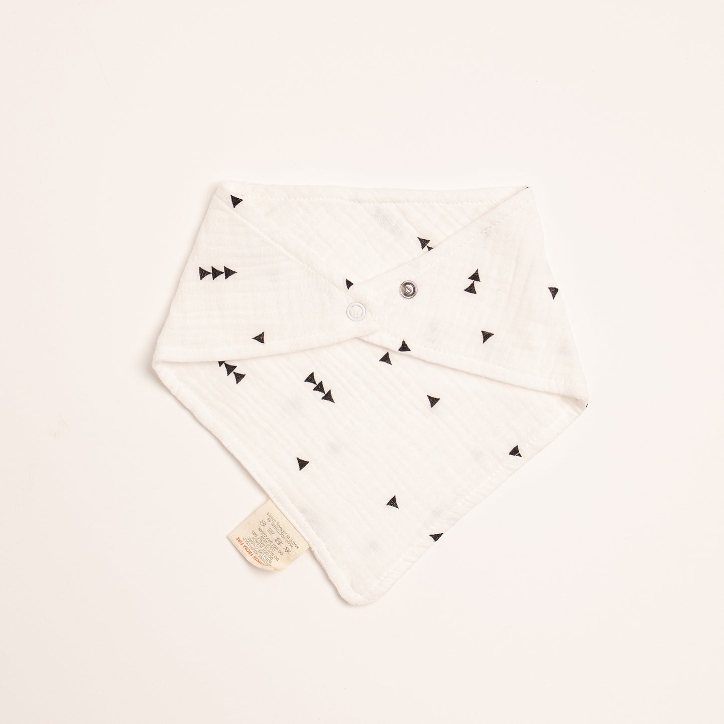 Organic Cotton White Arrow Bandana Bib