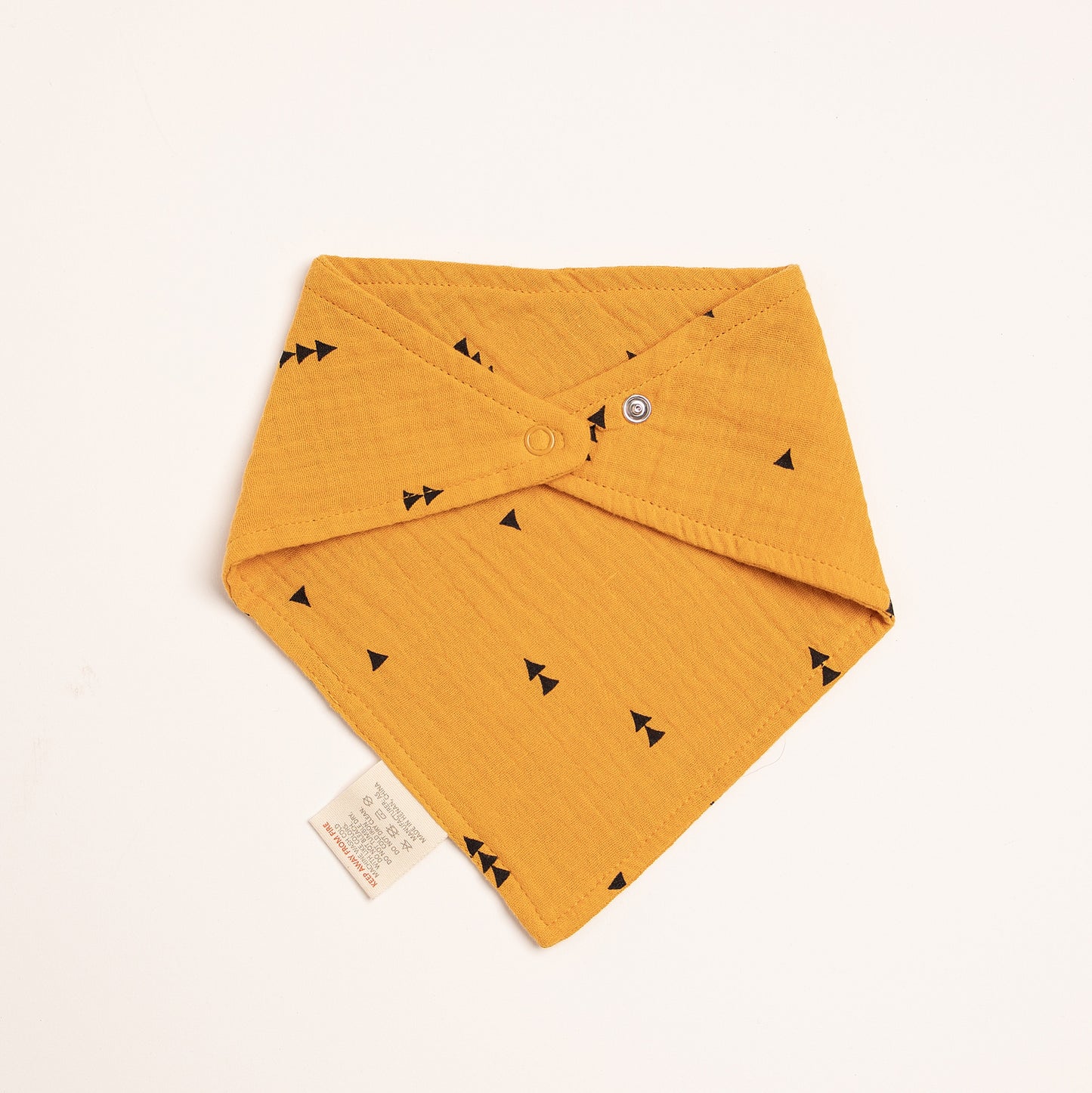 Organic Cotton Mustard Arrow Bandana Bib