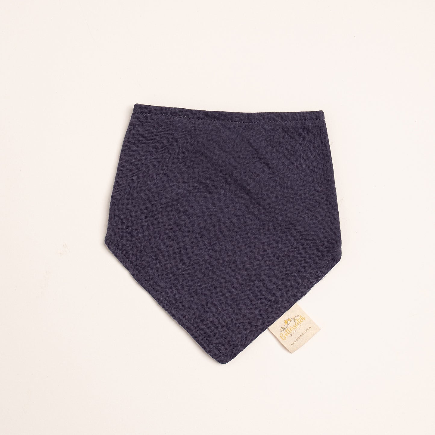 Organic Cotton Navy Bandana Bib