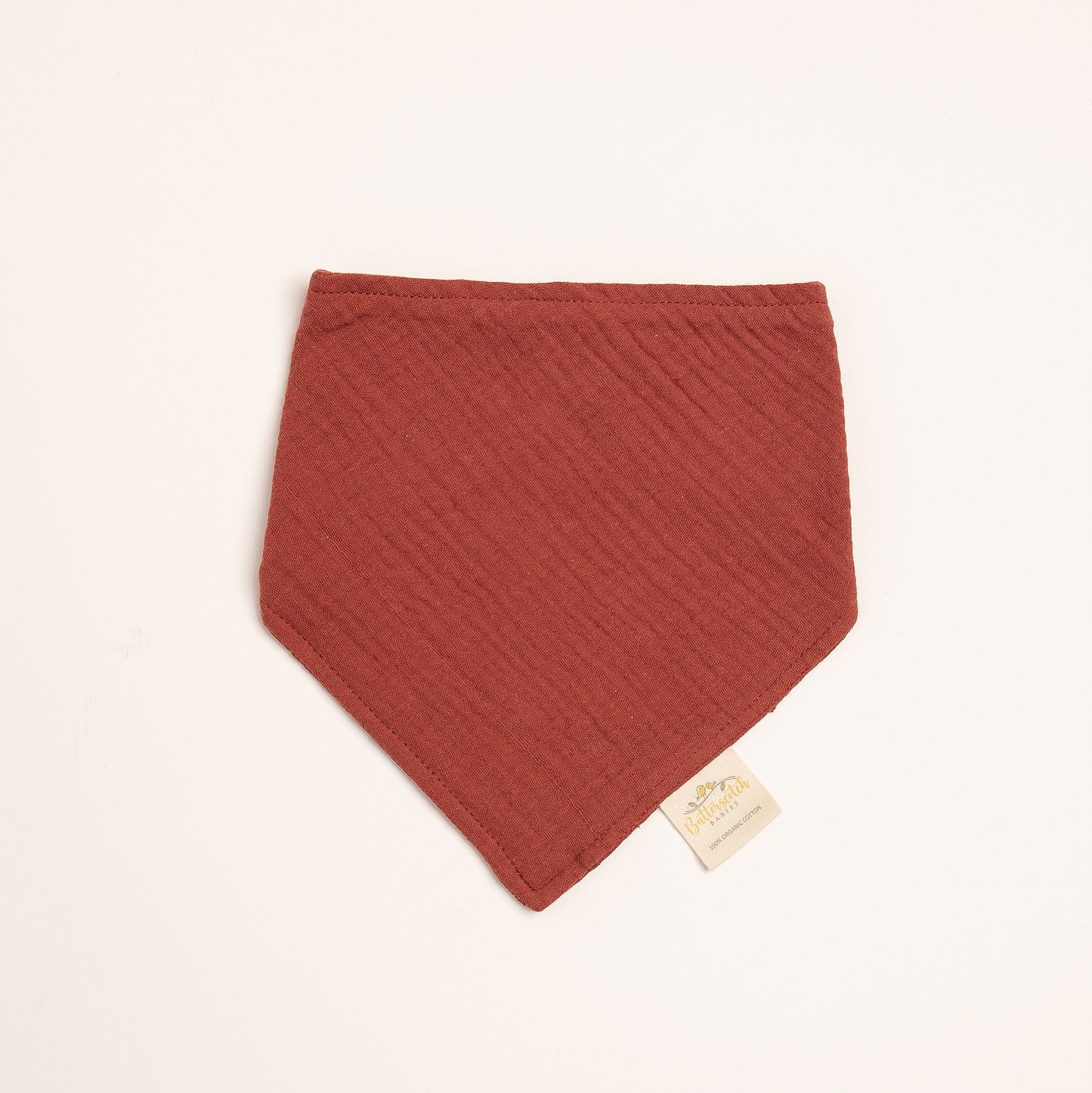 Organic Cotton Rust Bandana Bib