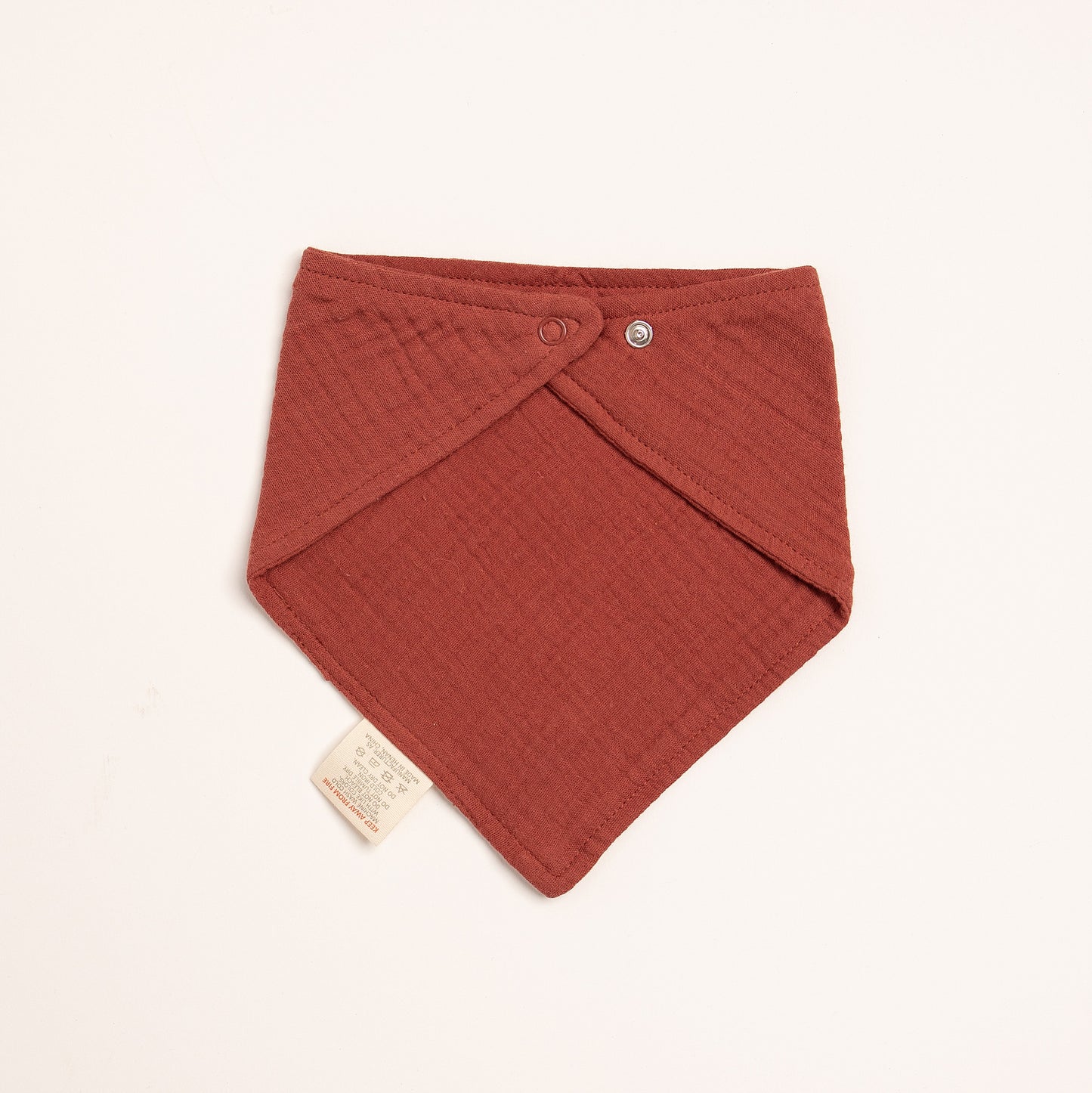 Organic Cotton Rust Bandana Bib