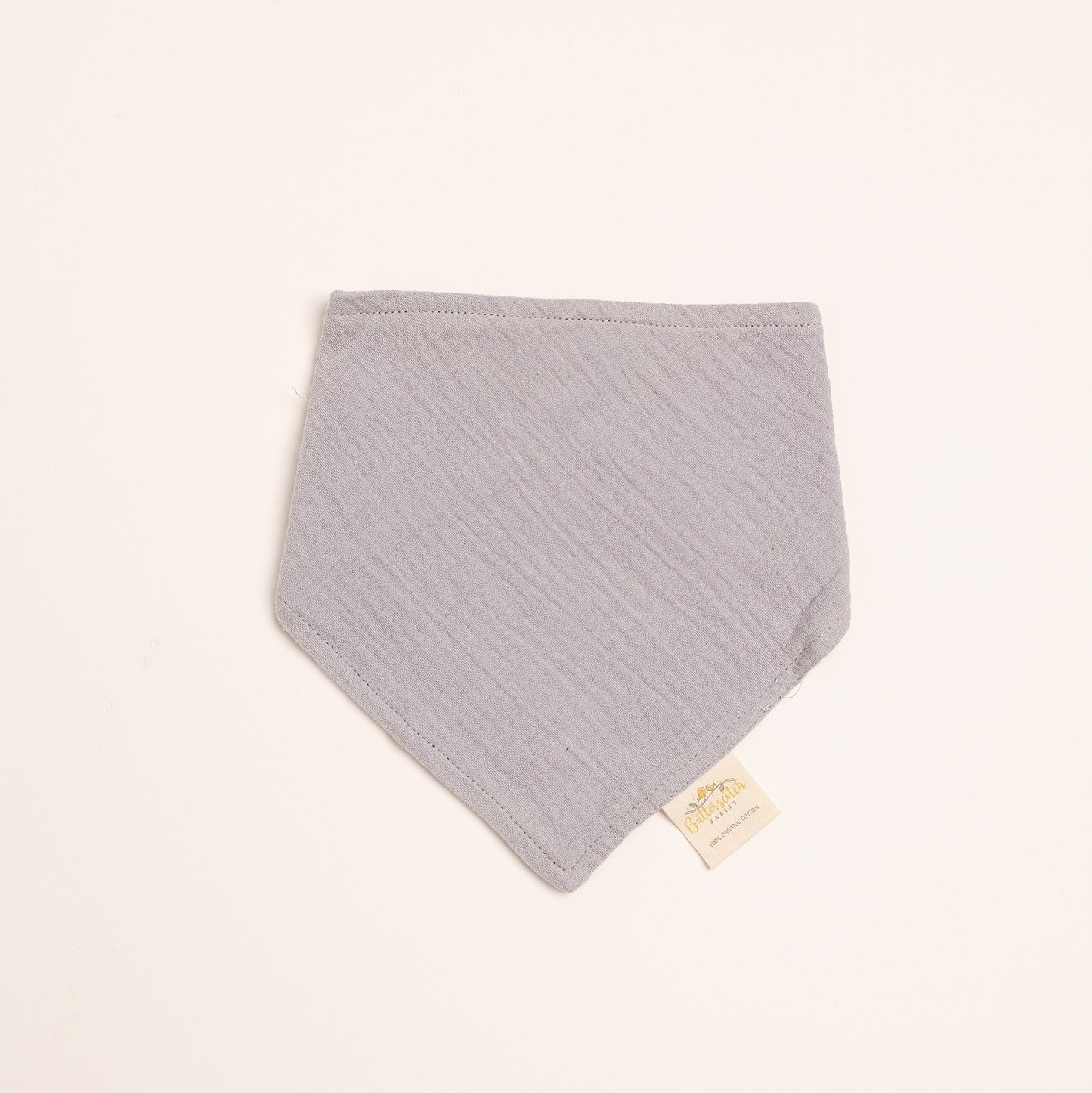 Organic Cotton Blue Grey Bandana Bib
