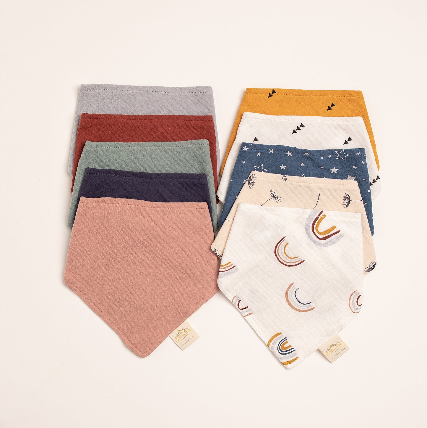 Organic Cotton Sea Foam Bandana Bib
