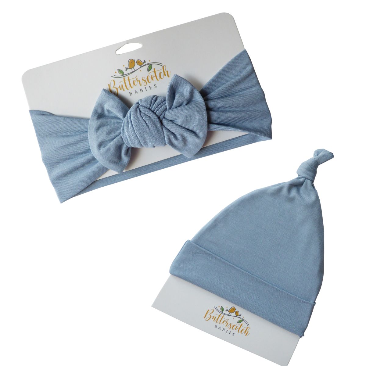 Matching Steele Blue Headband or Knot Beanie