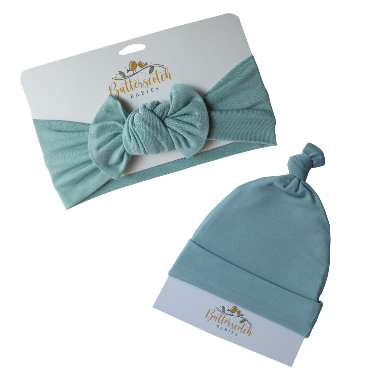 Matching Sea Foam Headband or Knot Beanie
