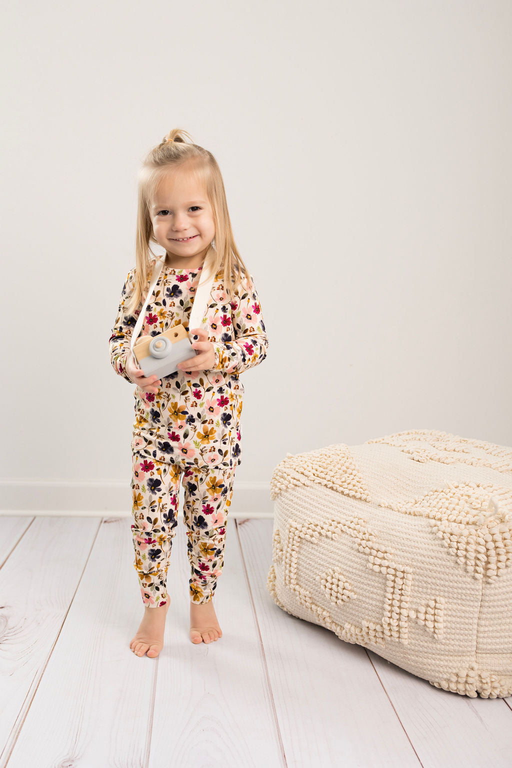 Bamboo Toddler Two-Piece Pajama Watercolor Floral