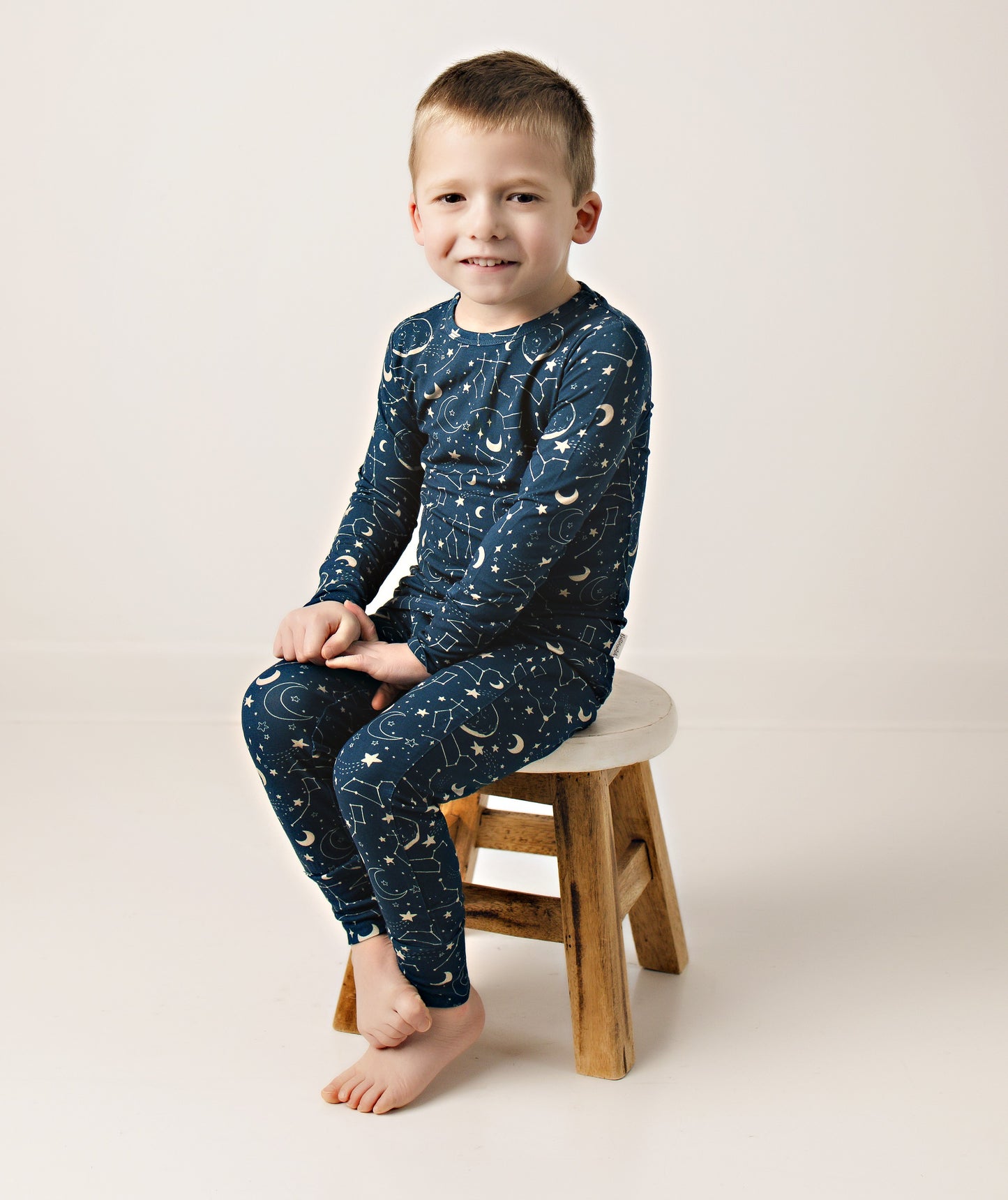 Bamboo Toddler Two-Piece Pajama Midnight Blue Constellation