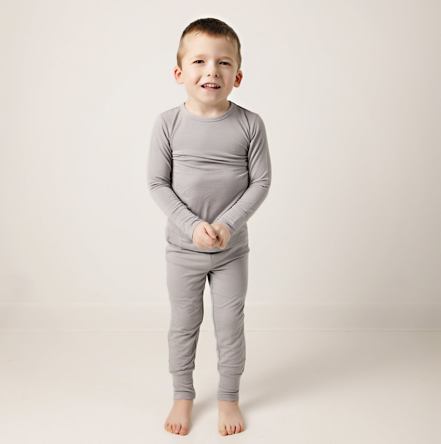 Bamboo Toddler Two-Piece Pajama Grey