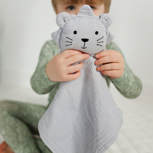Organic Cotton Blue Grey Lion Lovey